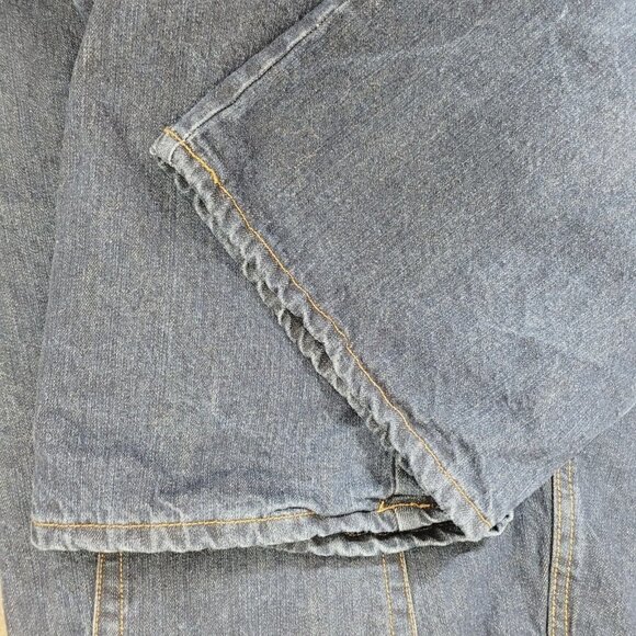 Croft & Barrow Sz 42x29 Jeans Flannel Lined Dark Wash Straight Leg Worn 1x EUC - Picture 5 of 7